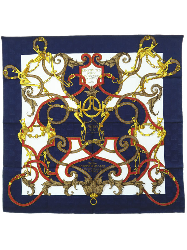 HERMES エルメス プチスカーフ L'INSTRVCTION DV ROY HERMES】【L