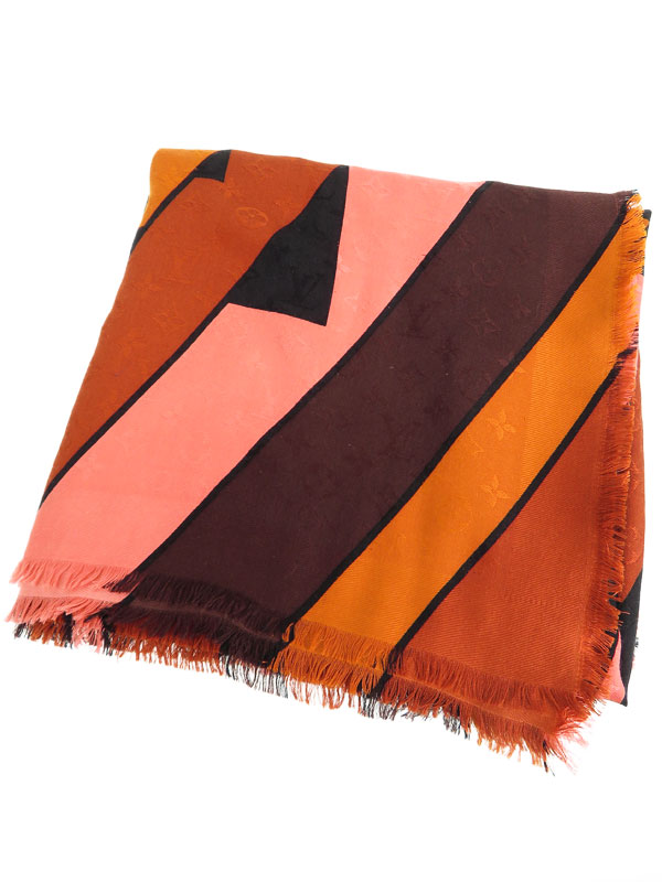 LOUIS VUITTON】【モノグラム】【イタリア製】ルイヴィトン『ショール