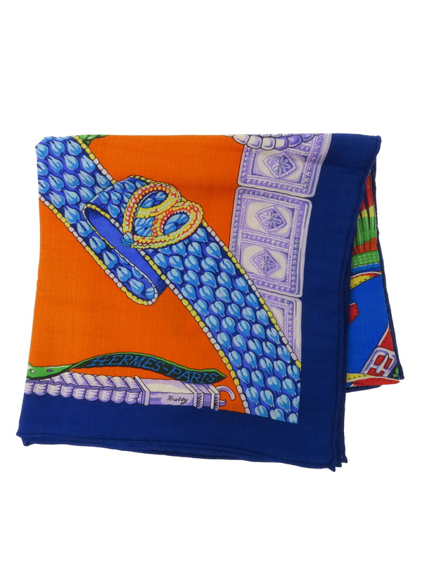 HERMES】【CEINTURES ET LIENS】【カシミヤシルク】【フランス製