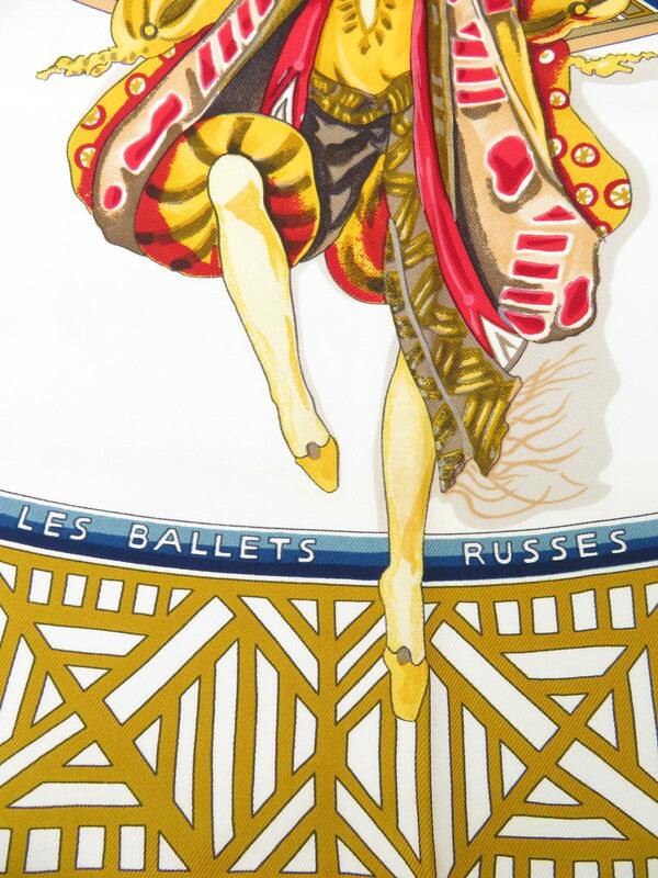 HERMES】【LES BALLETS RUSSES】【フランス製】エルメス『カレ90