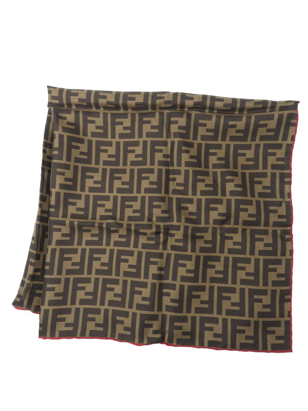 FENDI】【イタリア製】フェンディ『ズッカ柄シルクスカーフ』FXT103