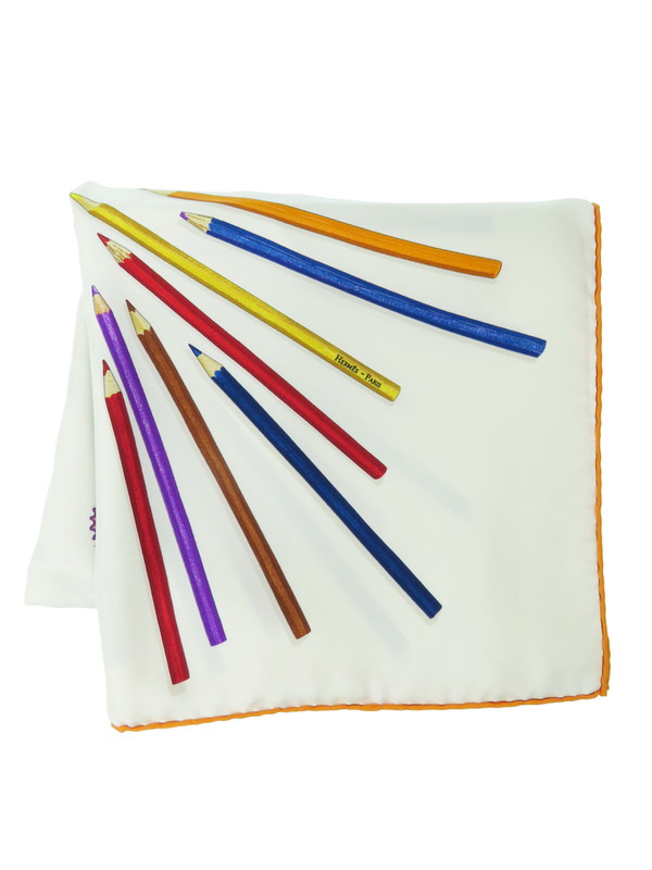 HERMES】【A VOS CRAYONS】【フランス製】エルメス『カレ90 さあ色鉛筆
