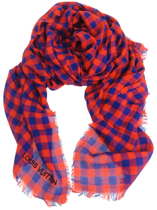 LOUIS VUITTON】【イタリア製】ルイヴィトン『チェック柄 コットン