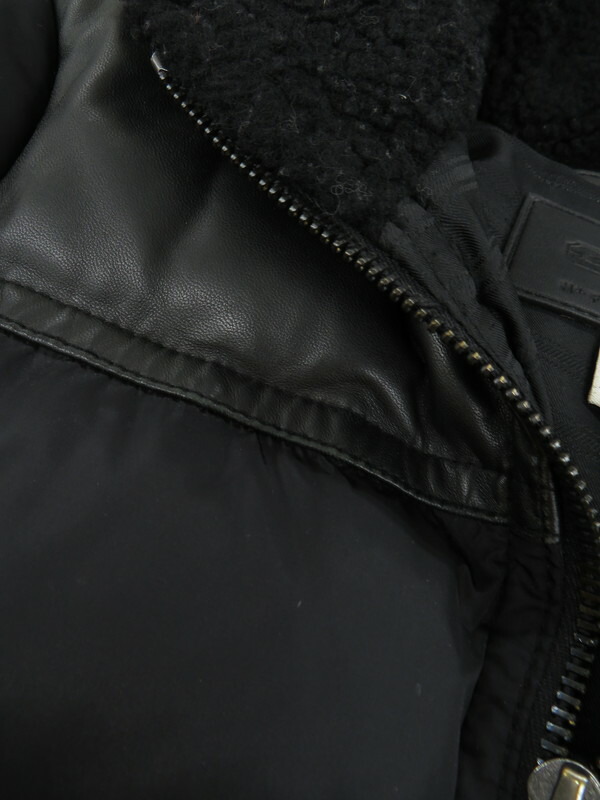 COACH】【アウター】コーチ『レザー切替ダウンジャケット sizeS/P