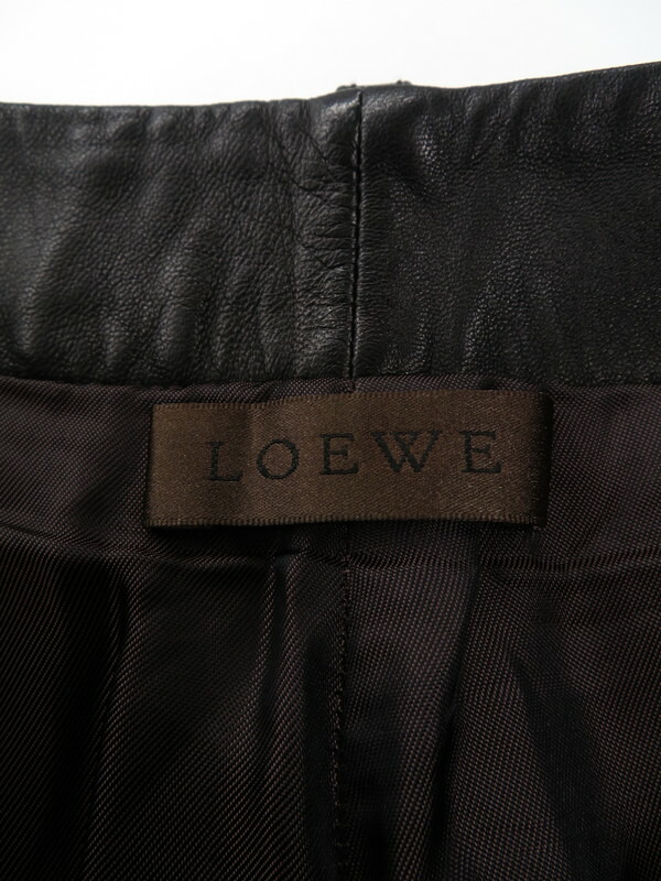 LOEWE】【スペイン製】【ボトムス】ロエベ『レザーパンツ size40