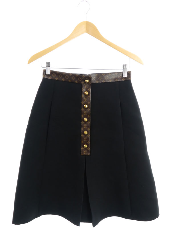 Louis Vuitton】【Aラインスカート モノグラムトリム】【フランス製