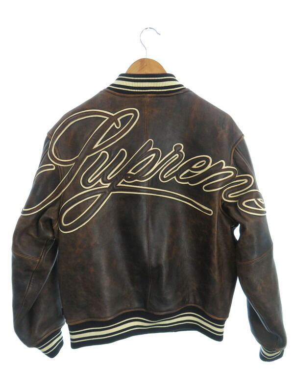 Supreme】【Painted Leather Varsity Jacket】シュプリーム『レザー