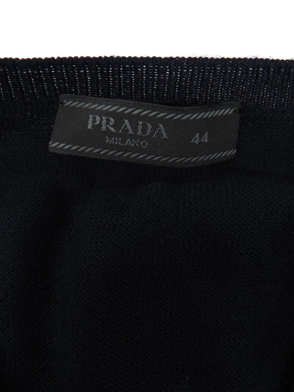 PRADA】【イタリア製】【トップス】プラダ『Vネック長袖ニット size44