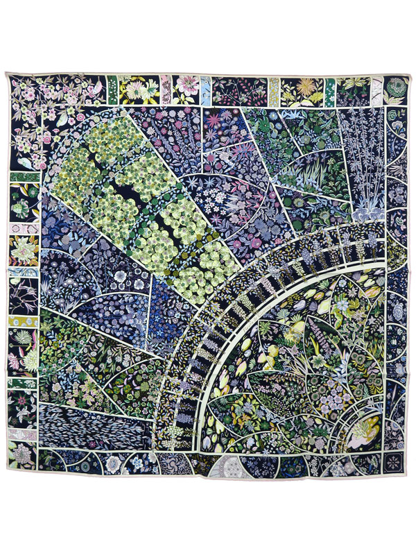 HERMES】【Fleurs de Giverny】【フランス製】エルメス『カレ90