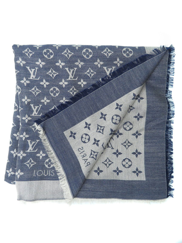 LOUIS VUITTON】【イタリア製】ルイヴィトン『ショール・モノグラム
