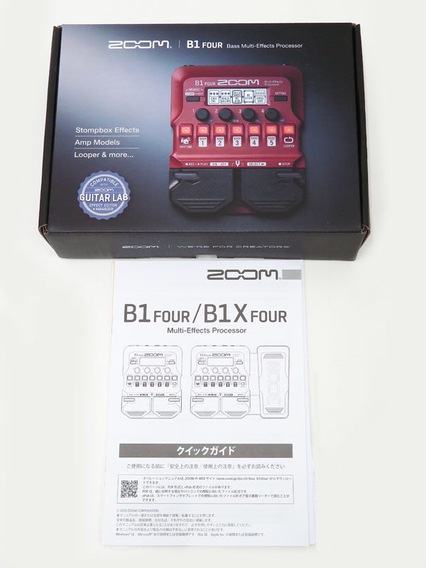 ZOOM】【単3×4本】ズーム『ベース用マルチエフェクター』B1 FOUR 1週間