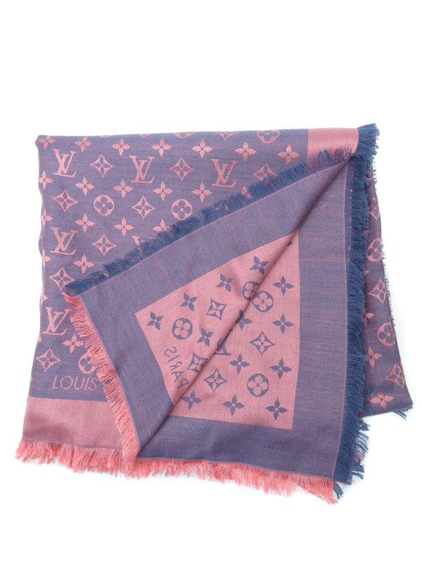 LOUIS VUITTON】【イタリア製】ルイヴィトン『ショール・モノグラム