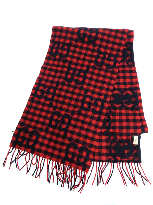 GUCCI】【イタリア製】グッチ『GG ウールジャカード スカーフ』644365