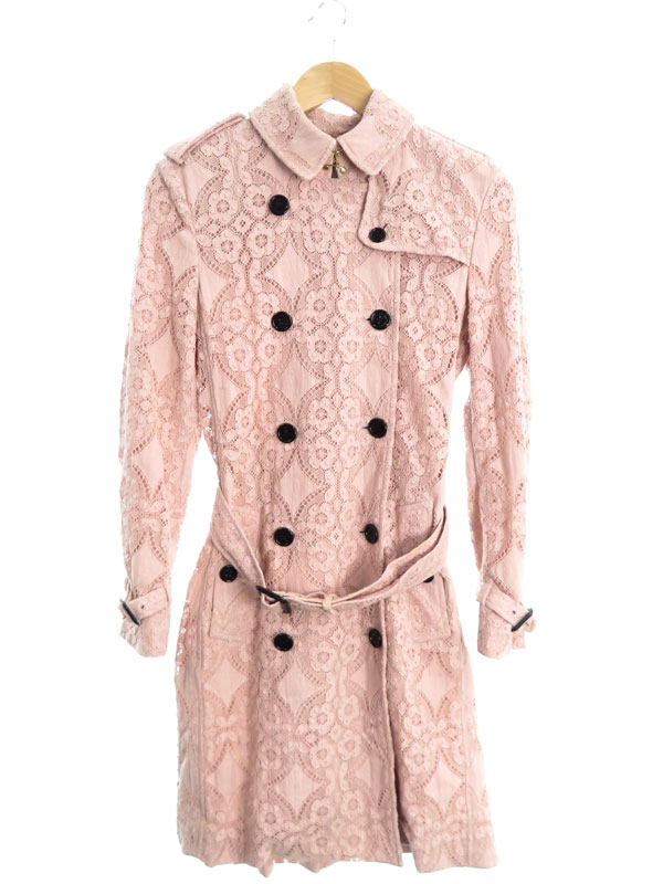 BURBERRY】バーバリー『総レース トレンチコート sizeUK10』4004841