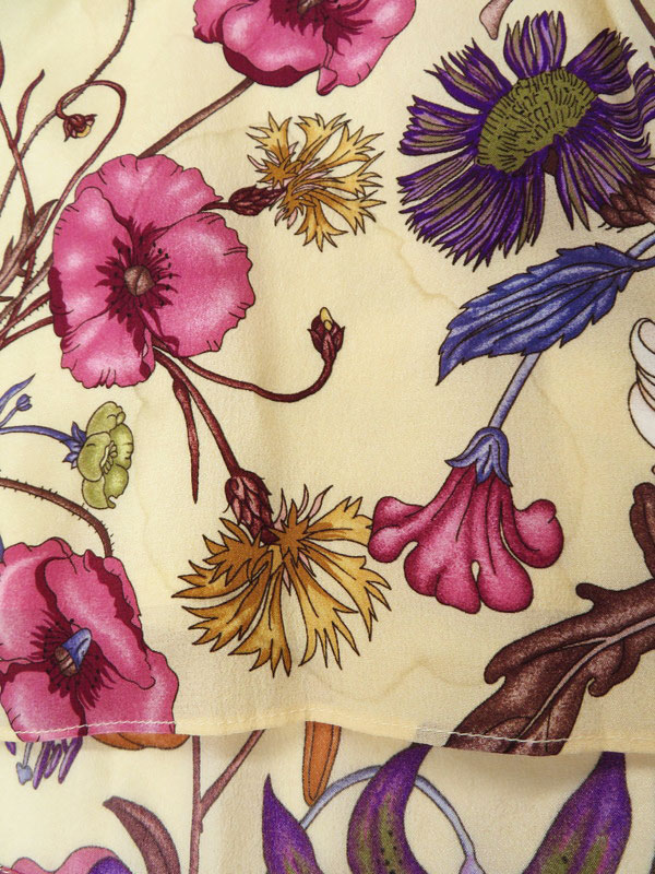 GUCCI】グッチ『キッズ 花柄 シルク ワンピース size12』578821 ZACBU