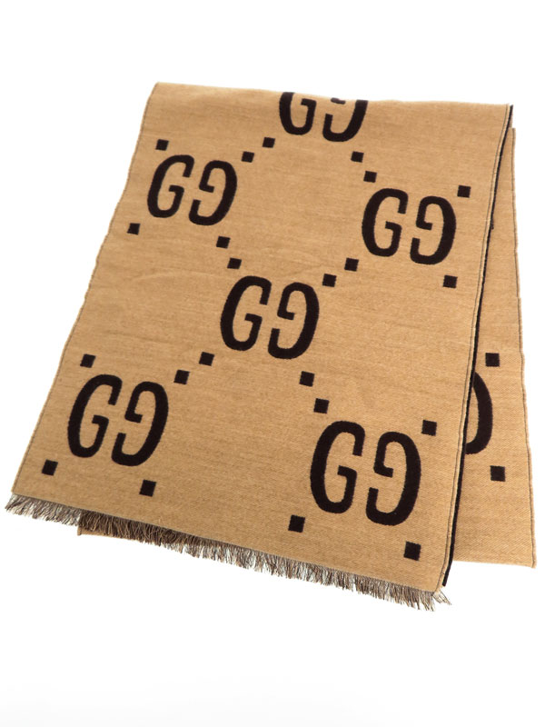 GUCCI】グッチ『GGジャカード ウールシルク スカーフ』495592 4G350