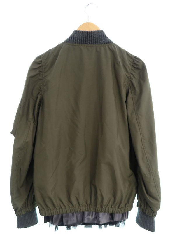 Sacai】サカイ『ニットドッキングレイヤード風 ジップアップジャケット