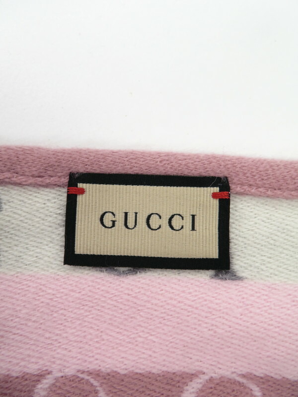 GUCCI】グッチ『ロゴ ストライプ マフラー』634166 3GD91 20AW