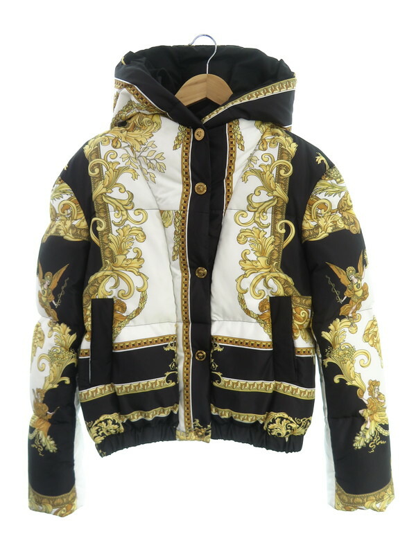 VERSACE】ヴェルサーチェ『ロゴ バロック柄 ダウンジャケット size38