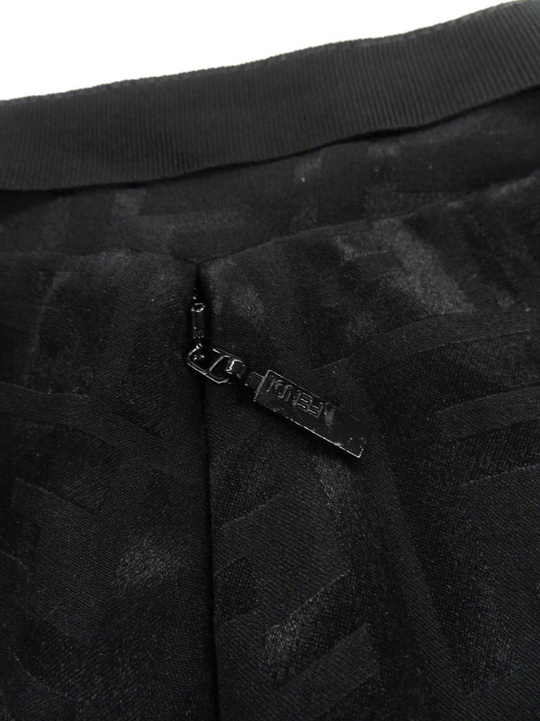 FENDI】フェンディ『FFロゴ ズッカ柄 シルクスカート size38』FQ7234