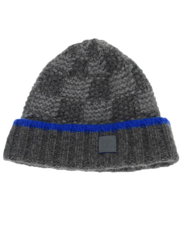 LOUIS VUITTON】ルイヴィトン『LVロゴ ダミエ カシミヤ ニット帽