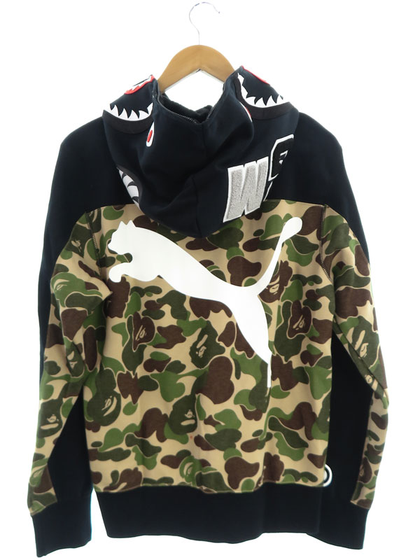 A BATHING APE】アベイシングエイプ『PUMA Bape ABC Camo Shark Hoodie