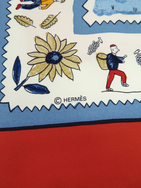 HERMES】エルメス『カレ90 故郷に帰る RETOUR A LA TERRE』レディース