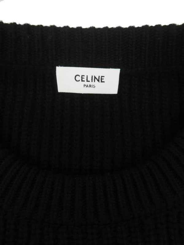 CELINE】セリーヌ『 オーバーサイズ ロゴ クルーネックセーター sizeM
