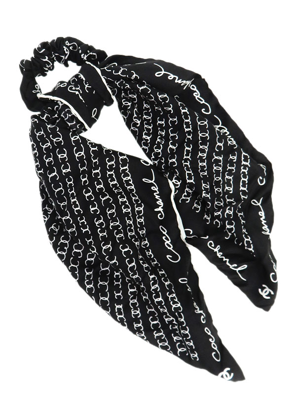 CHANEL】シャネル『ココマーク ロゴ スカーフ シュシュ 2点セット