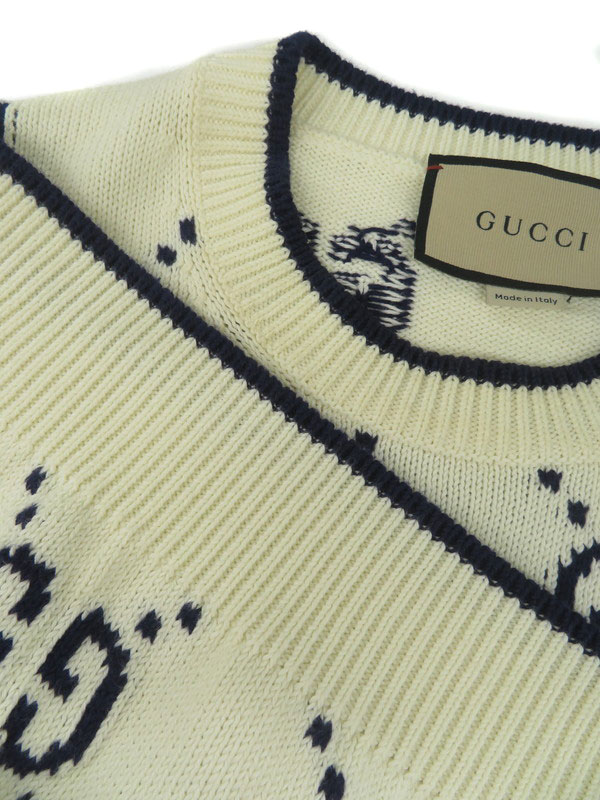 GUCCI】グッチ『GG コットンニットスウェットシャツ sizeM』694767