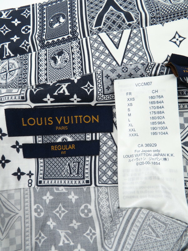 LOUIS VUITTON】ルイヴィトン『モノグラム トランプ柄 長袖シャツ