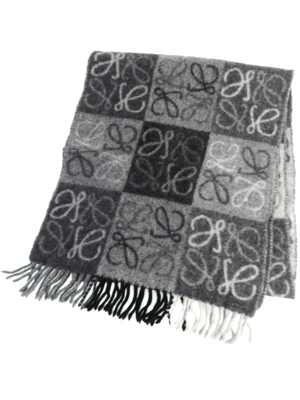 LOEWE】ロエベ『アナグラム ロゴ ウール×カシミヤ マフラー』メンズ