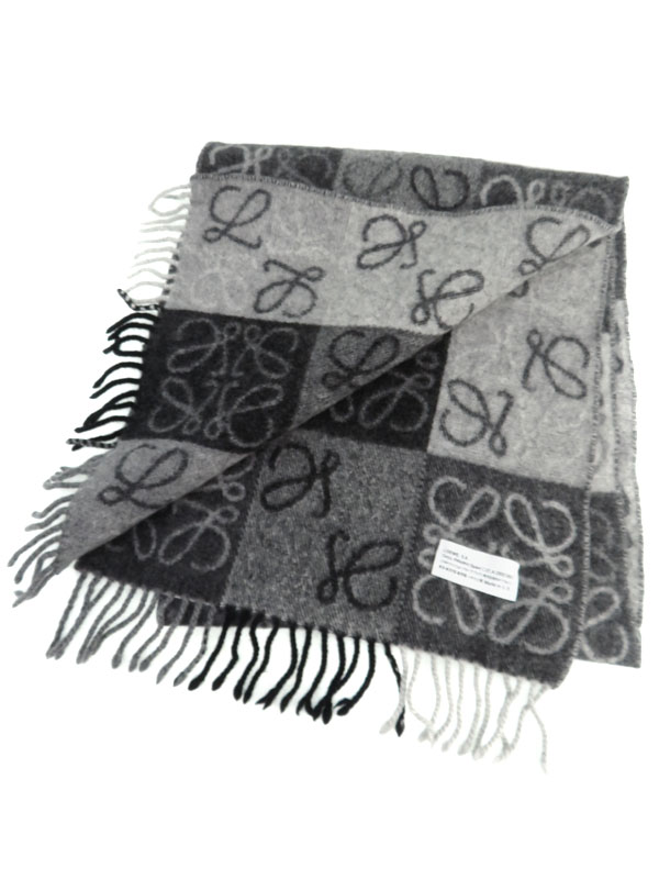 LOEWE】ロエベ『アナグラム ロゴ ウール×カシミヤ マフラー』メンズ