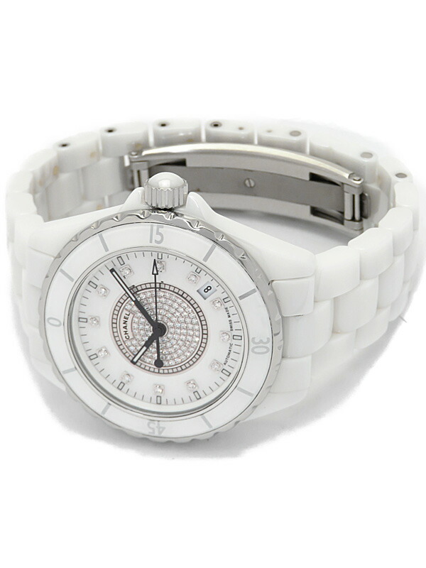 CHANEL】シャネル『J12 ホワイトセラミック 38mm 12P＆パヴェダイヤ