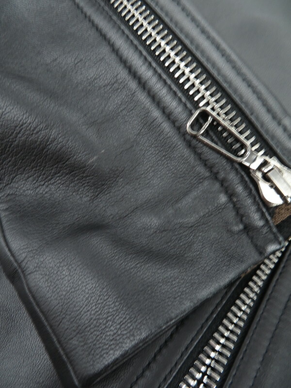 FENDI】フェンディ『FFロゴ ズッカ柄 アームロゴ レザー ライダース