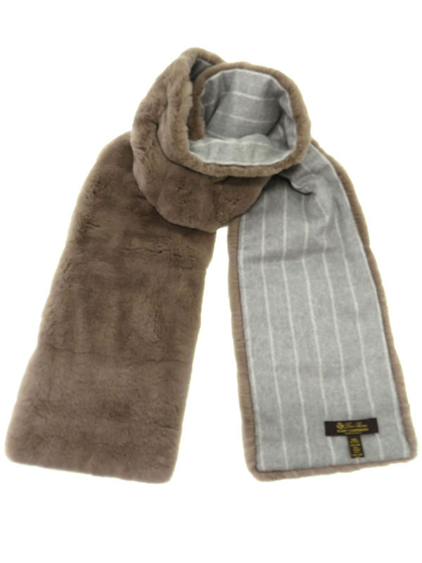 Loro Piana】ロロピアーナ『ベビーカシミヤ ミンクマフラー
