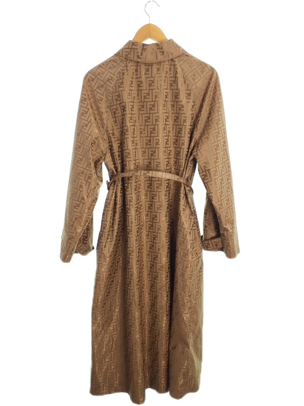 FENDI】フェンディ『FFロゴ ズッカ柄 ステンカラーコート size42