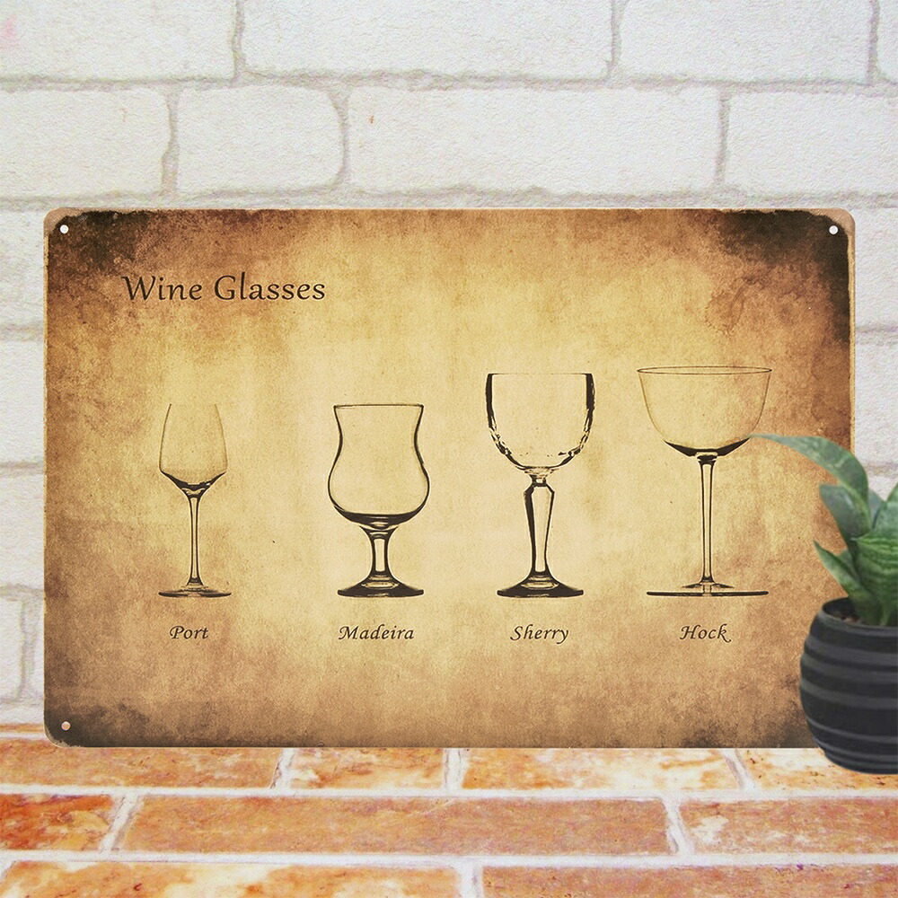 楽天市場】アートパネル ヴィンテージ ブリキ看板 k ワイングラス lu