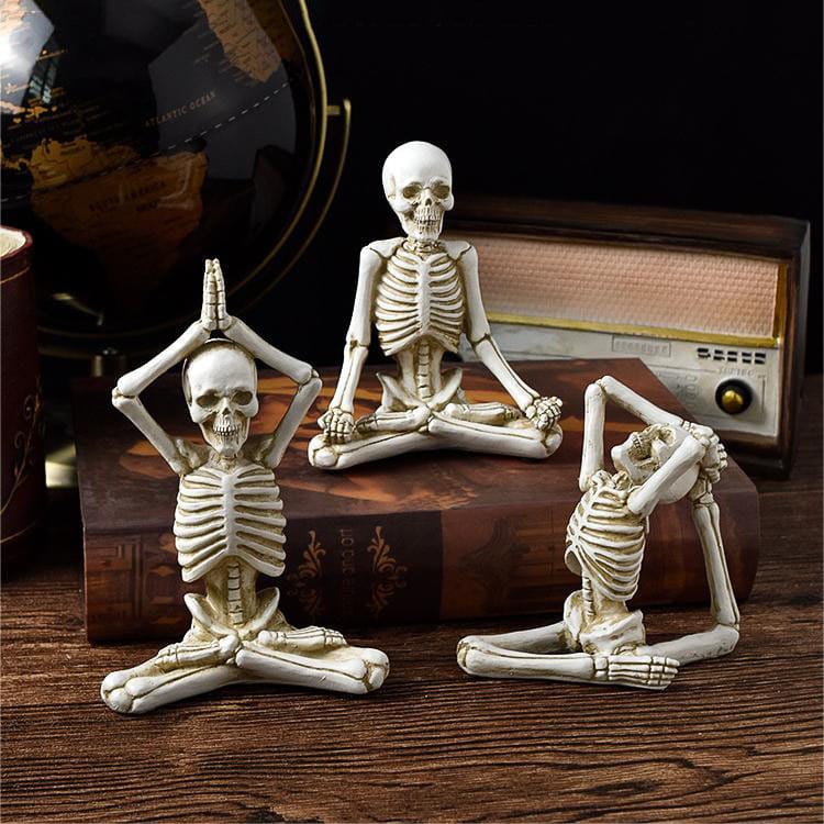 楽天市場】ハロウィン 飾り 置物 ヨガ 髑髏 樹脂 ドクロ 装飾 死神