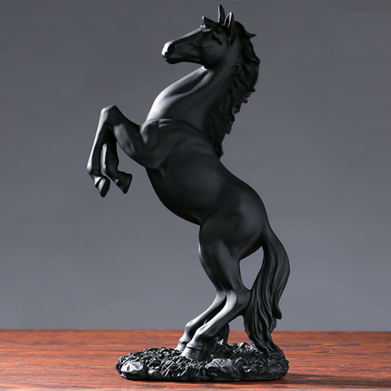 楽天市場】馬 置物 風水 置物 アンティーク インテリア 木製 彫刻 縁起