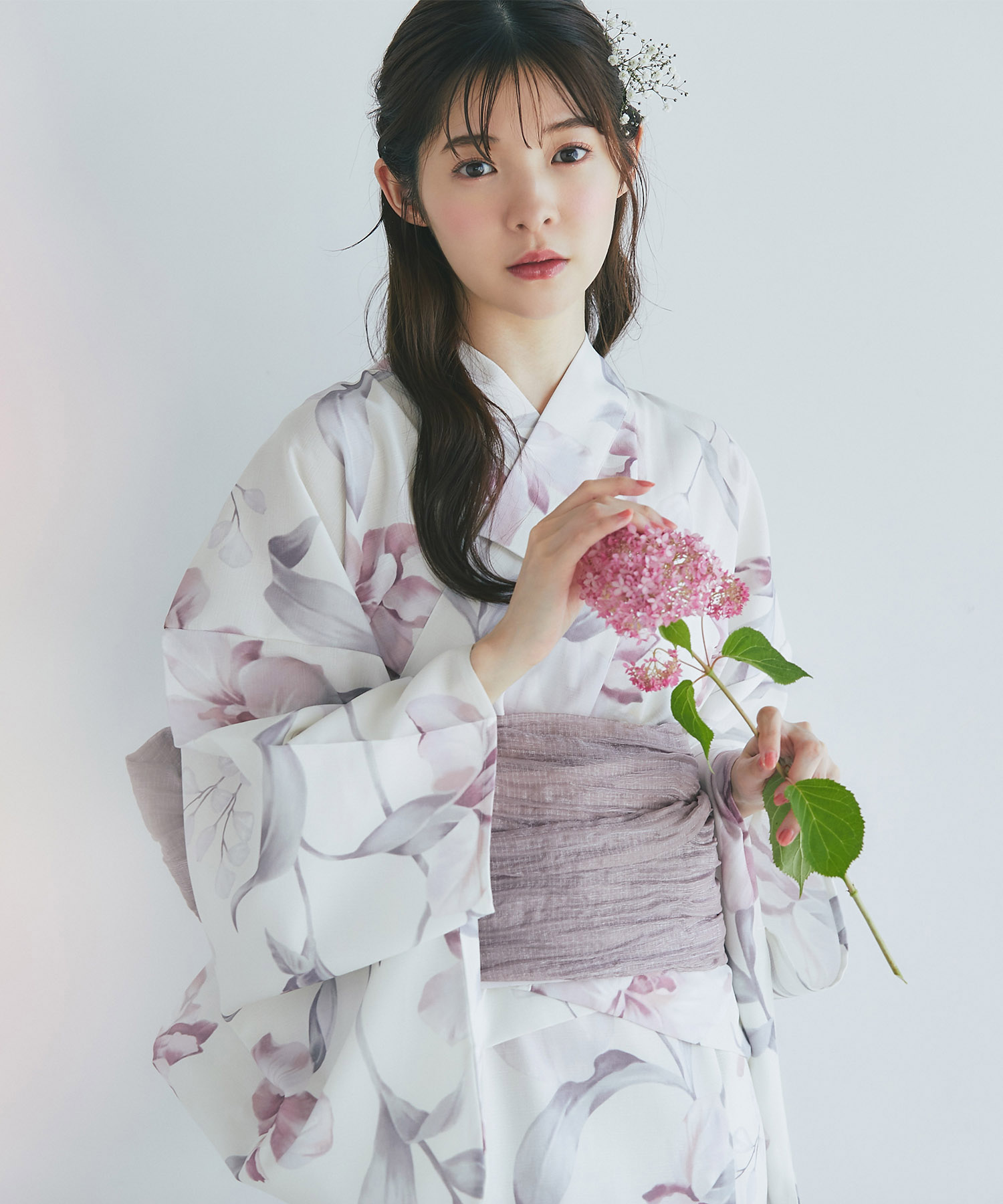 2WAY♪可憐に咲き誇る、鈴蘭×菖蒲柄セパレート浴衣