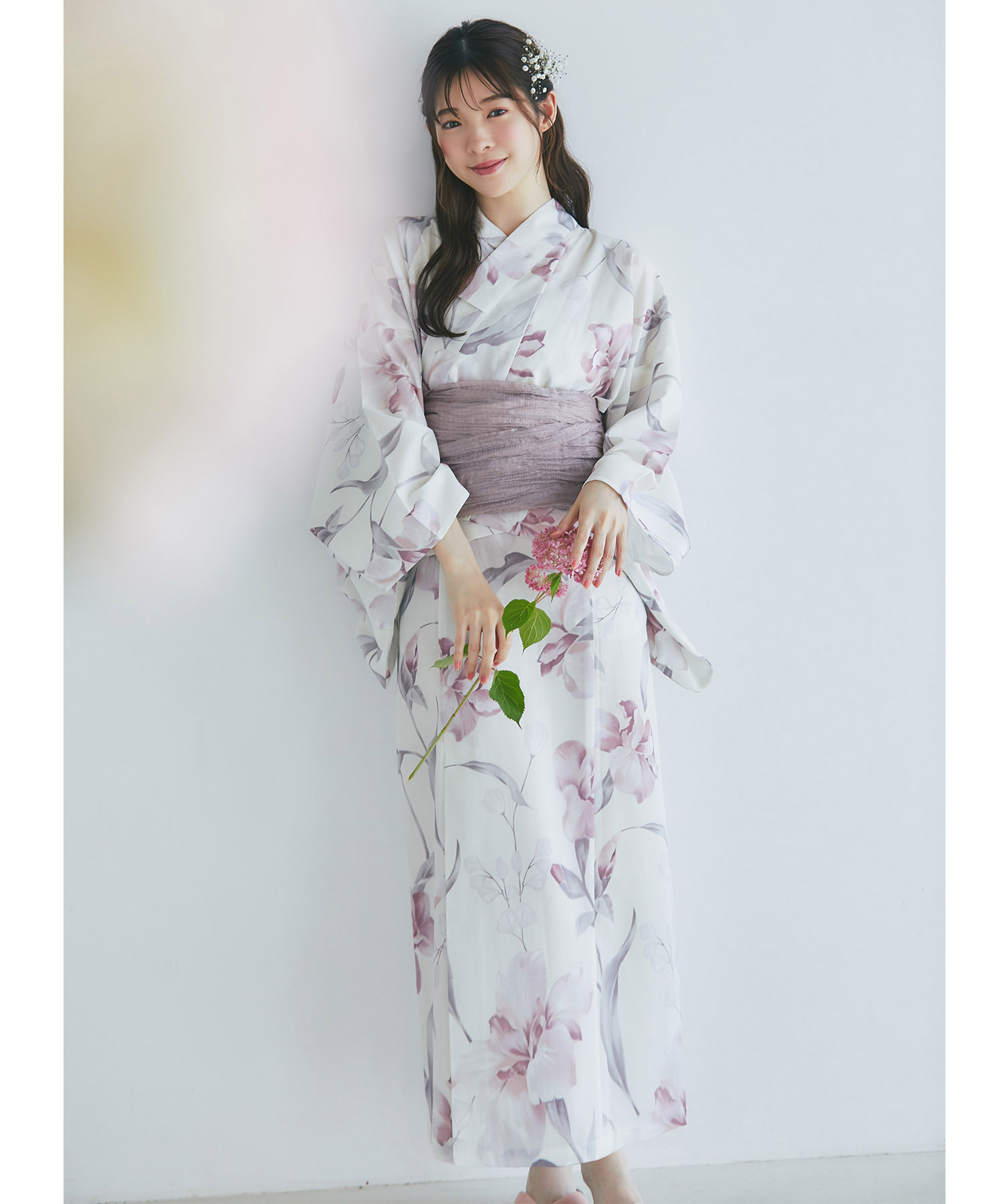 2WAY♪可憐に咲き誇る、鈴蘭×菖蒲柄セパレート浴衣