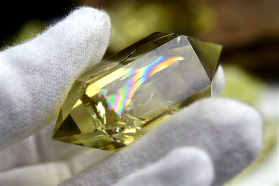 楽天市場】虹入り シトリン ダブルポイント 両剣黄水晶 □種類お任せ
