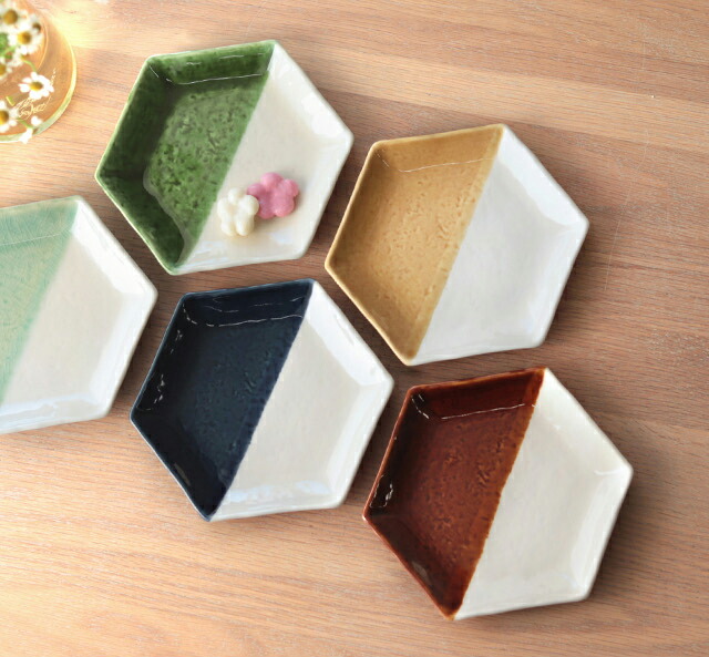 楽天市場】m.m.d. true colors line 取皿 5分掛け(取り皿 六角