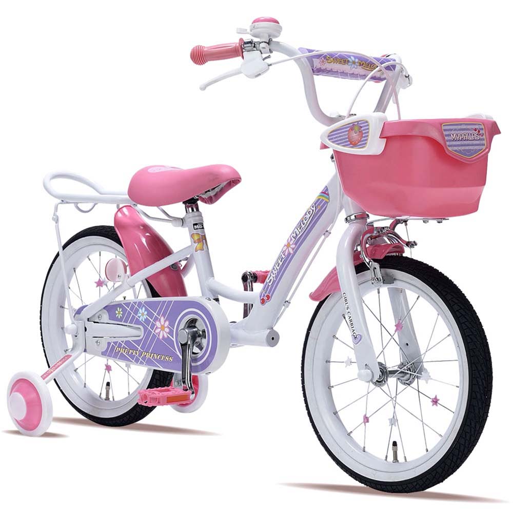 子供用自転車16 補助輪付 女の子用 MD-12 4色 ラベンダー/アプリコット