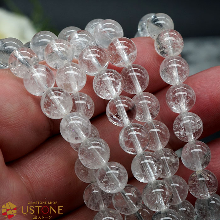 楽天市場】ヒマラヤ水晶 ブレスレット 8mm ガネッシュヒマール産