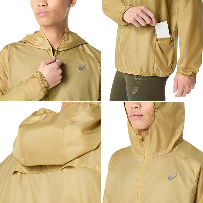 楽天市場】アシックス メンズ ランニングパッカブルライトジャケット