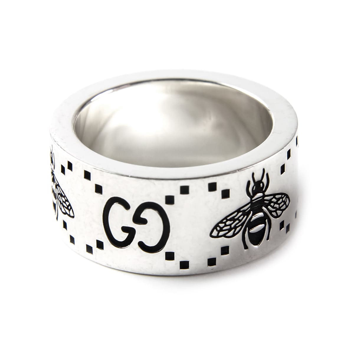 楽天市場】GUCCI グッチ 指輪 シルバー リング GG＆ビー 蜂 SILVER