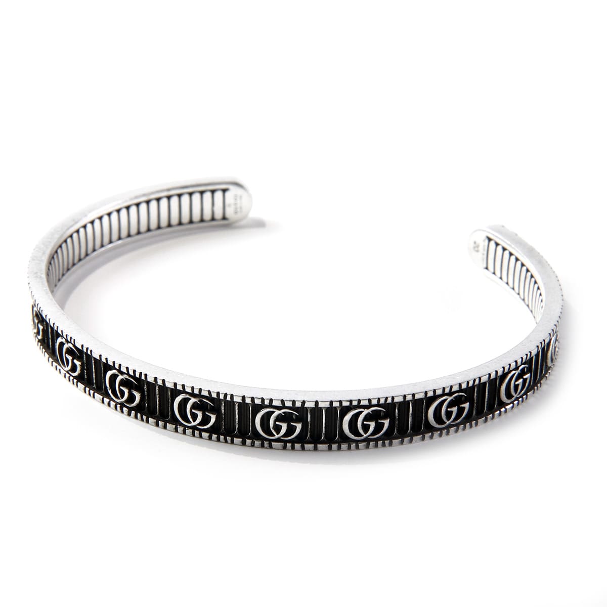 楽天市場】GUCCI グッチ ブレスレット バングル ダブルG シルバー
