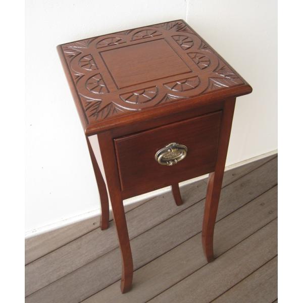 楽天市場】電話台 花台 オーク無垢 コンソール おしゃれ クラシック